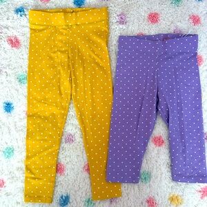 Mini Boden leggings: one full length, one cropped size 5-6.